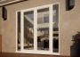 PVC French Door - 1500mm White Open Out - 2x 300mm Sidescreens