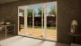 PVC French Door - 1500mm White Open Out - 2x 600mm Sidescreens