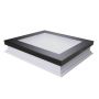 Type F Non Opening Flat Roof Window - 700mm x 700mm Triple Glazed Black