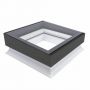 Type Z Non Opening Flat Roof Window Straight Finish - 900mm x 1200mm Double Glazed Black