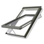 Acrylic Coated Electric Solar Powered Centre Pivot Roof Window - 940mm x 1180mm Double Glazed White