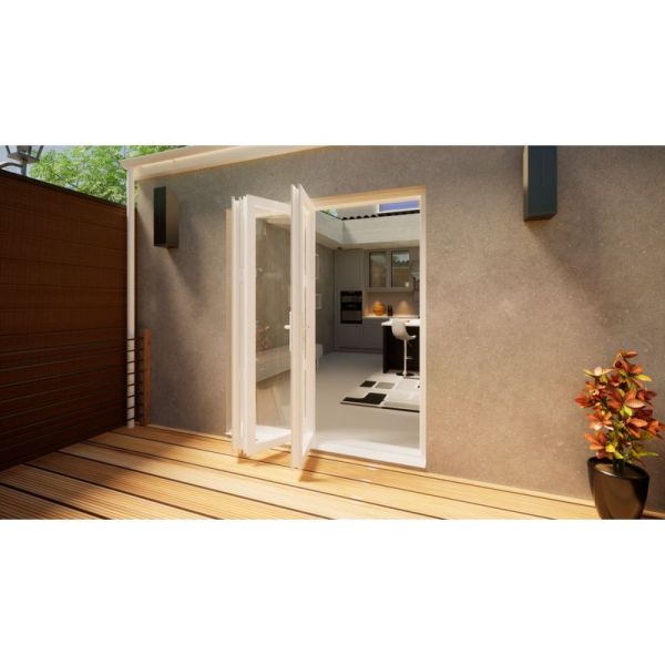 Aluminium Bifold Door Part Q Compliant - 1800mm White - 3 Left