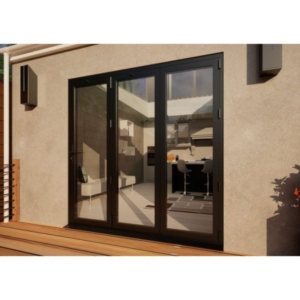 Aluminium Bifold Door - 2100mm Anthracite Grey - 3 Right