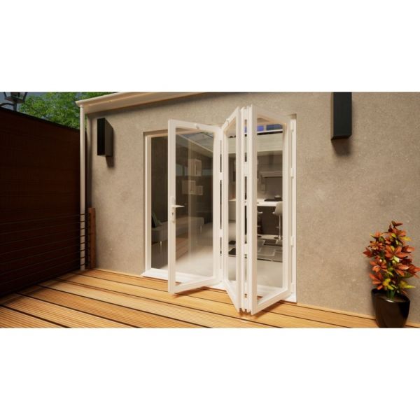 Aluminium Bifold Door Part Q Compliant - 2100mm White - 3 Right