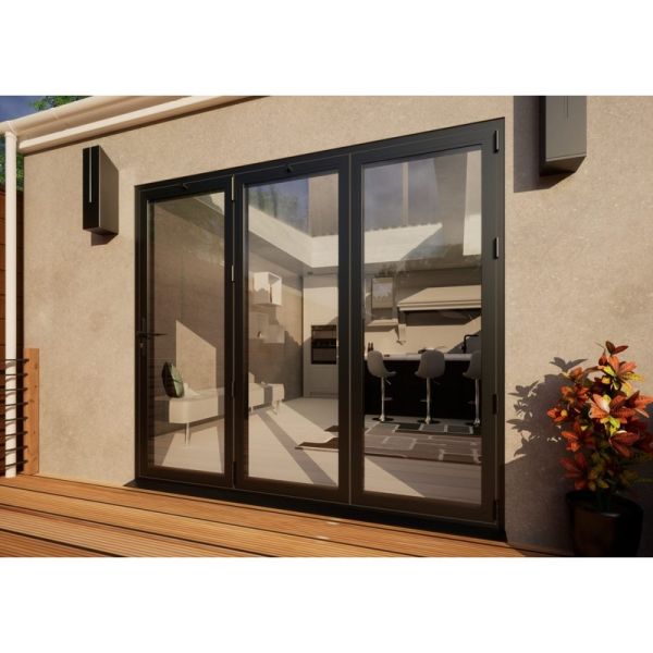 Aluminium Bifold Door - 2400mm Anthracite Grey - 3 Right