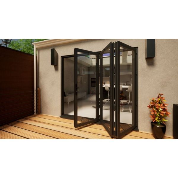 Aluminium Bifold Door - 2400mm Anthracite Grey - 3 Right