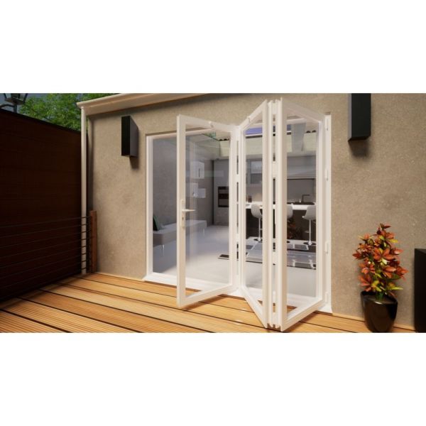 Aluminium Bifold Door - 2400mm White - 3 Right