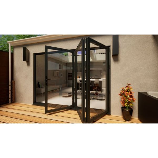 Aluminium Bifold Door Part Q Compliant - 3000mm Anthracite Grey - 3 Right