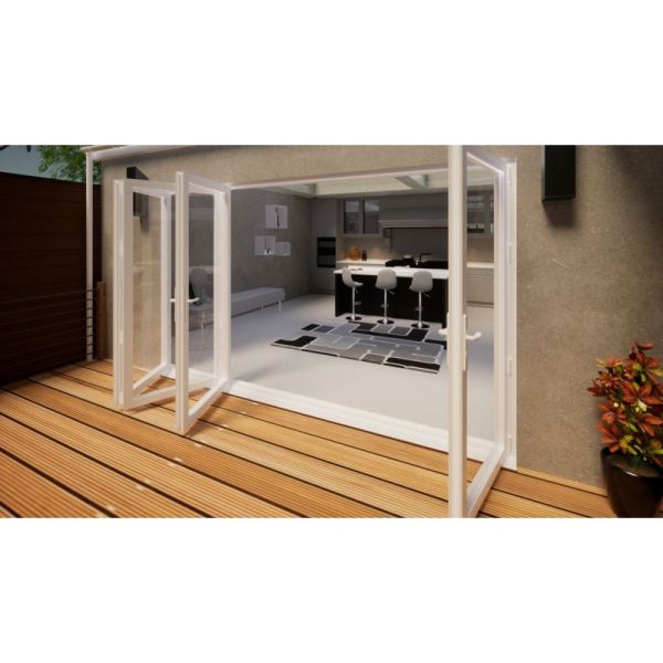 Aluminium Bifold Door - 3600mm White - 3 Left 1 Right