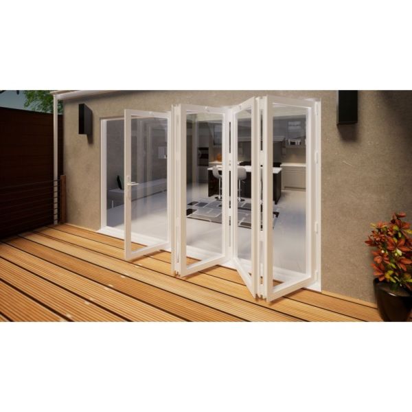Aluminium Bifold Door - 3600mm White - 5 Right