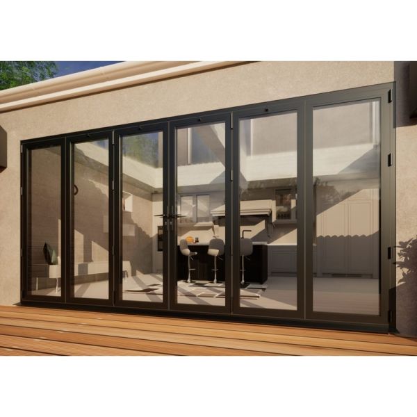 Aluminium Bifold Door Part Q Compliant - 4200mm Anthracite Grey - 3 Left 3 Right
