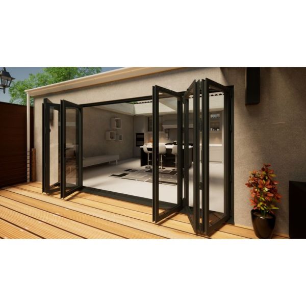 Aluminium Bifold Door Part Q Compliant - 4200mm Anthracite Grey - 3 Left 3 Right