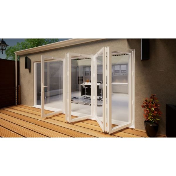 Aluminium Bifold Door Part Q Compliant - 4200mm White - 5 Right