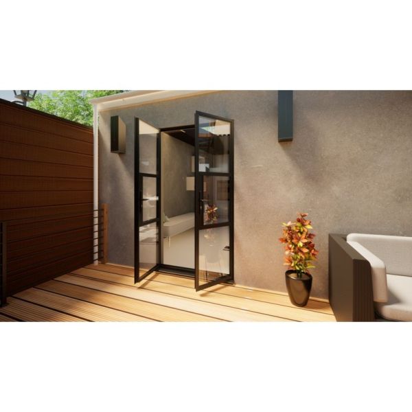 Aluminium Heritage French Door - 1200mm Anthracite Grey