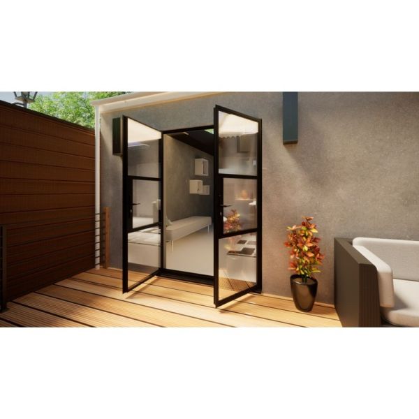 Aluminium Heritage French Door - 1500mm Black
