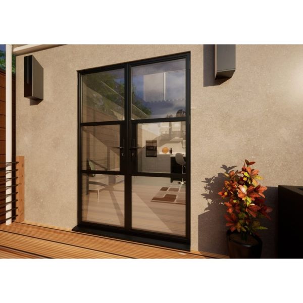 Aluminium Heritage French Door - 1500mm Anthracite Grey