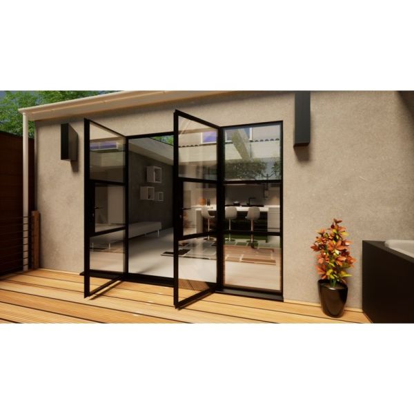 Aluminium Heritage French Door - 3000mm Black