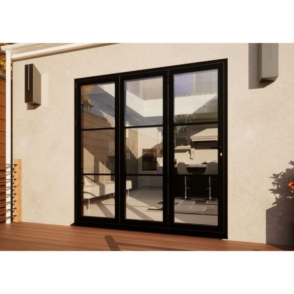 Heritage Aluminium Bifold Door - 2100mm Black - 3 Left