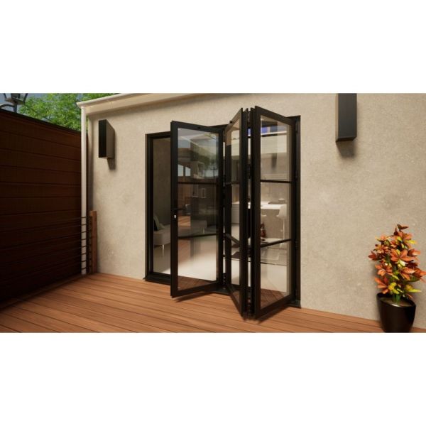 Heritage Aluminium Bifold Door Part Q Compliant - 2100mm Grey - 3 Right