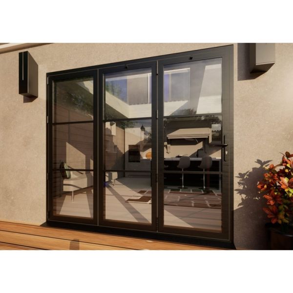 Heritage Aluminium Bifold Door - 2400mm Grey - 3 Left