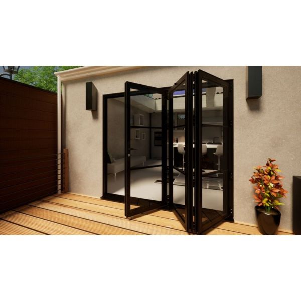 Heritage Aluminium Bifold Door - 2400mm Black - 3 Right