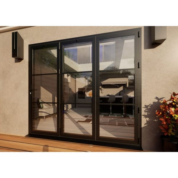 Heritage Aluminium Bifold Door - 2400mm Grey - 3 Right