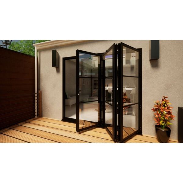 Heritage Aluminium Bifold Door - 2400mm Grey - 3 Right
