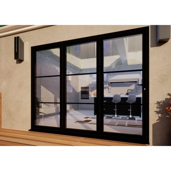 Heritage Aluminium Bifold Door - 2700mm Black - 3 Left