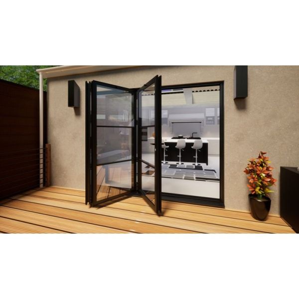 Heritage Aluminium Bifold Door - 2700mm Grey - 3 Left
