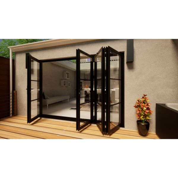 Heritage Aluminium Bifold Door Part Q Compliant - 3000mm Black - 1 Left 3 Right