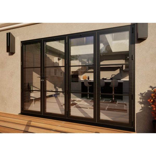 Heritage Aluminium Bifold Door - 3000mm Grey - 1 Left 3 Right