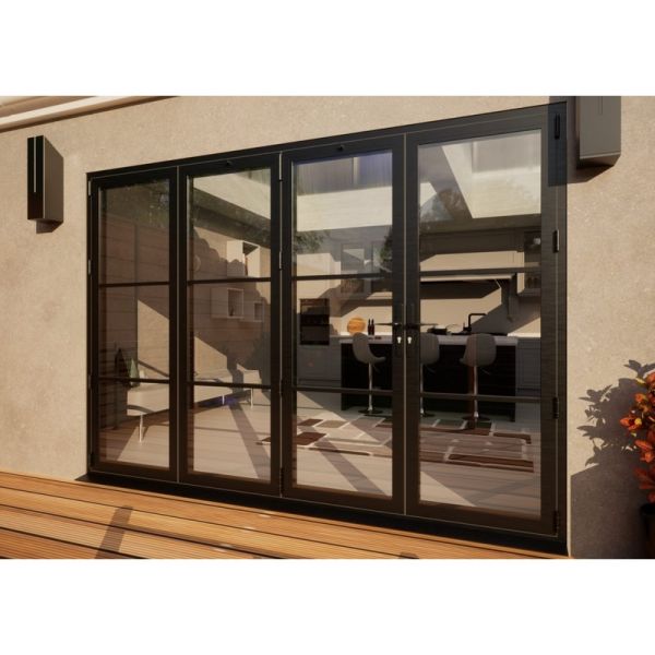 Heritage Aluminium Bifold Door - 3000mm Grey - 3 Left 1 Right