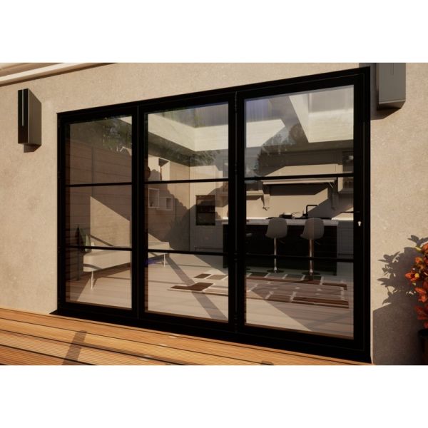 Heritage Aluminium Bifold Door Part Q Compliant - 3000mm Black - 3 Left