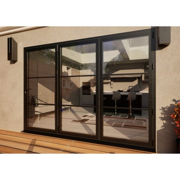 Heritage Aluminium Bifold Door Part Q Compliant - 3000mm Grey - 3 Right