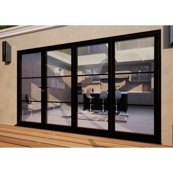 Heritage Aluminium Bifold Door - 3600mm Black - 1 Left 3 Right