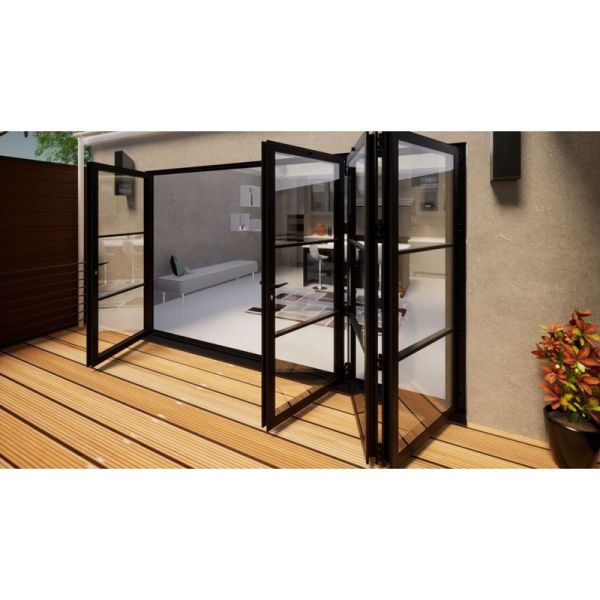 Heritage Aluminium Bifold Door - 3600mm Black - 1 Left 3 Right