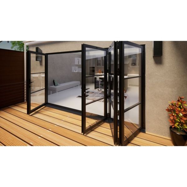 Heritage Aluminium Bifold Door Part Q Compliant - 3600mm Grey - 1 Left 3 Right