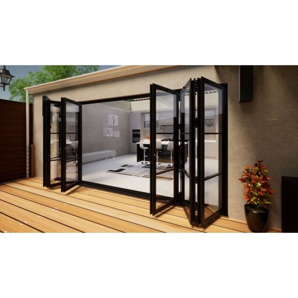 Heritage Aluminium Bifold Door - 4200mm Black - 3 Left 3 Right