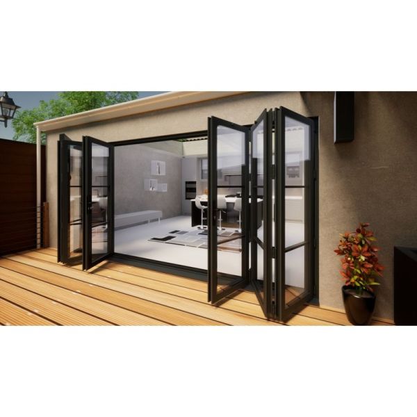 Heritage Aluminium Bifold Door Part Q Compliant - 4200mm Grey - 3 Left 3 Right