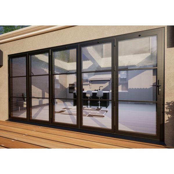 Heritage Aluminium Bifold Door - 4200mm Grey - 5 Left