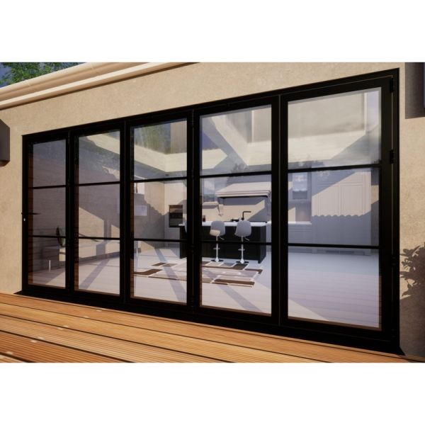Heritage Aluminium Bifold Door Part Q Compliant - 4200mm Black - 5 Right