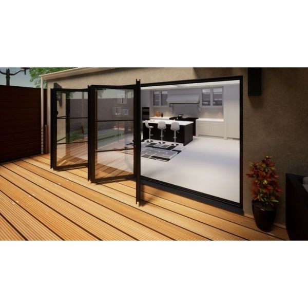 Heritage Aluminium Bifold Door Part Q Compliant - 4800mm Grey - 5 Left