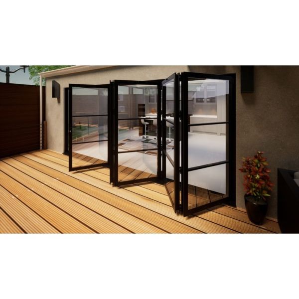 Heritage Aluminium Bifold Door - 4800mm Black - 5 Right