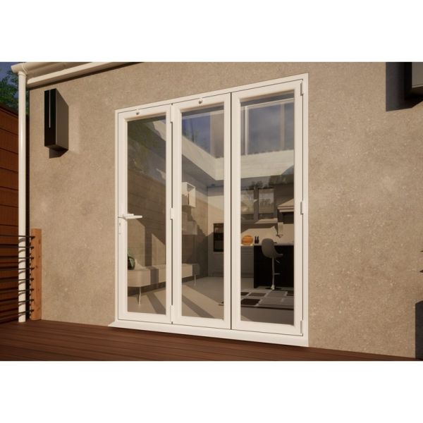 PVC Bifold Door Part Q Compliant - 1800mm White - 3 Right