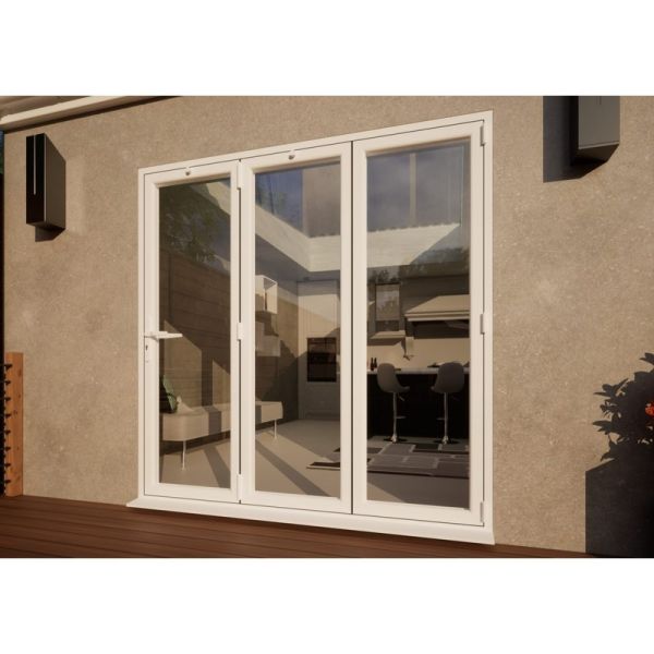 PVC Bifold Door Part Q Compliant - 2100mm White - 3 Right