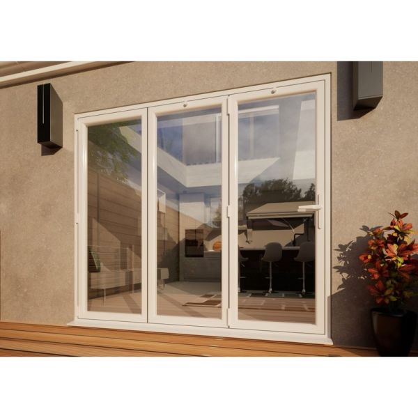 PVC Bifold Door - 2400mm White - 3 Left