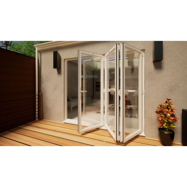 PVC Bifold Door - 2400mm White - 3 Right