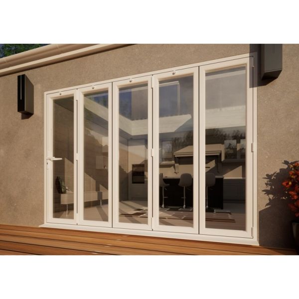PVC Bifold Door Part Q Compliant - 3000mm White - 5 Right