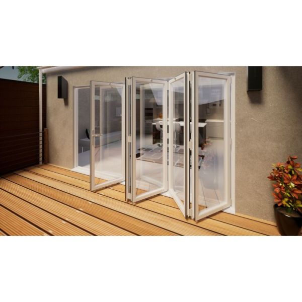 PVC Bifold Door Part Q Compliant - 3600mm White - 5 Right