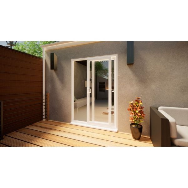 PVC Sliding Door - 1500mm White - Left Hand Slide & Right Hand Fixed